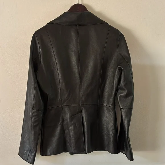 bebe Black Leather Jacket - Picture 2 of 3
